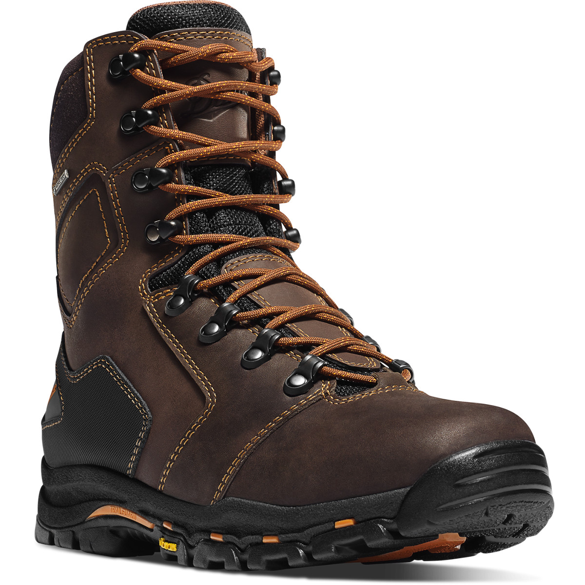 Danner Mens Vicious 8 Work Boots Dark Brown - MFK378926